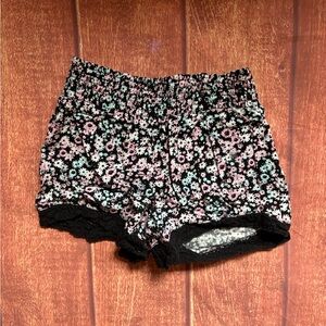 Justice Floral Kids Shorts - Black, Pink, Blue